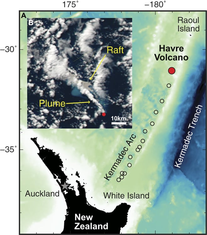 Havre volcano - The largest deep-ocean silicic volcanic eruption of the past century