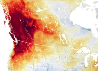 Pacific Northwest heat map