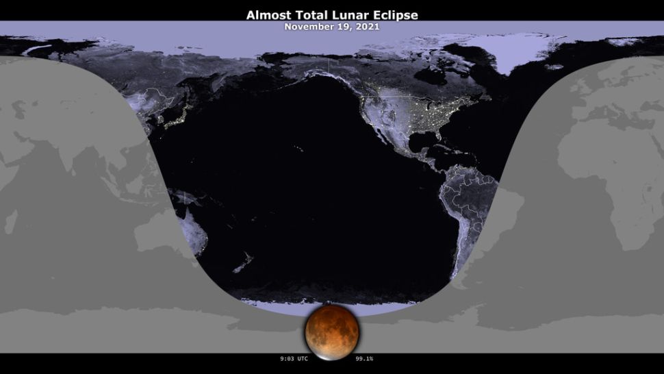 lunar eclipse November 18-19 2021 map