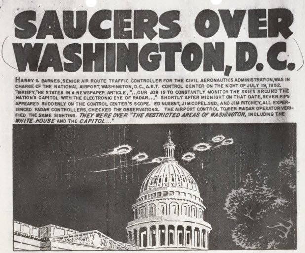 UFO sightings over DC USA