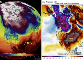 Christmas weather, Christmas day weather, Insane warmth for large parts of the USA while Alberta & BC in Canada enter brutal cold spell.