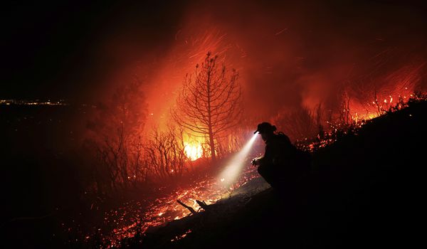 Unusual winter fire in Big Sur California in January 2022