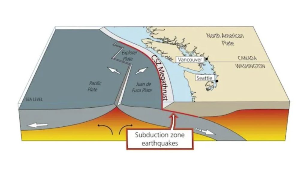 Cascadia earthquake washington updated maps