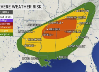 Severe weather usa New year weekend