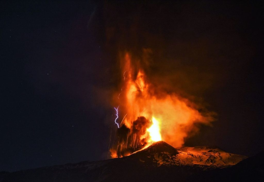 Etna volcano eruption February 10 2022