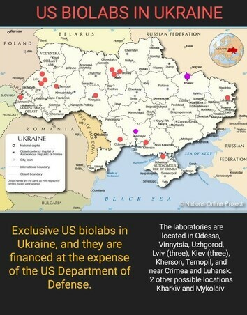 US biolabs ukraine map