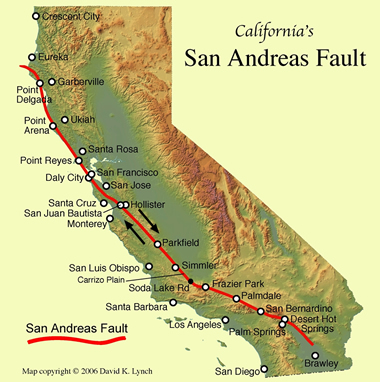 The San Andreas Fault map