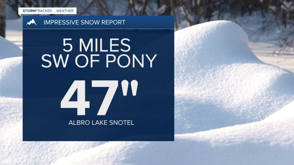 Spring snowstorm dumps almost 4 FEET of snow in 24 hours on Tobacco Root Mountains, Montana