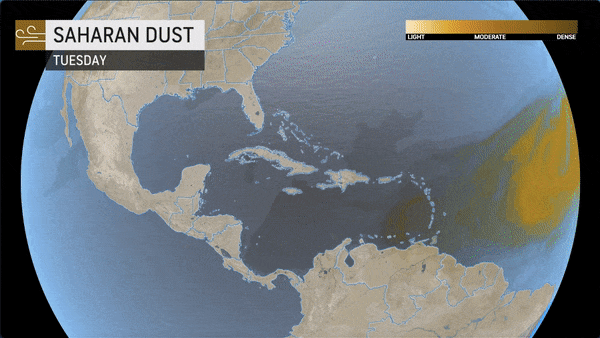 The first Saharan dust storm will engulf the US Gulf Coast this weekend (May 21-22, 2022)