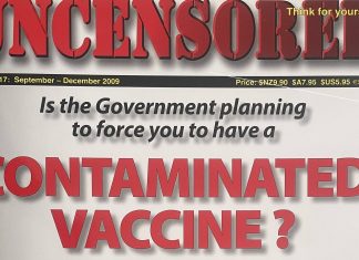 Uncensored magazine cover Sep-Oct/2009: 'Is the Gov. planning to force you to have CONTAMINATED VACCINE?'