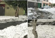 Hail storm in Mexico City on June 13 2022