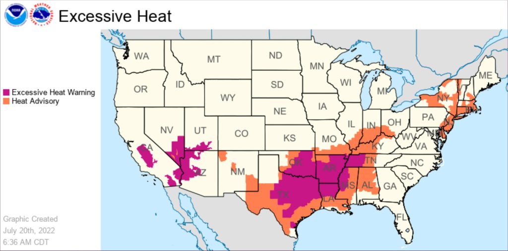 At least 100 million people in the U.S. are under extreme heat warnings