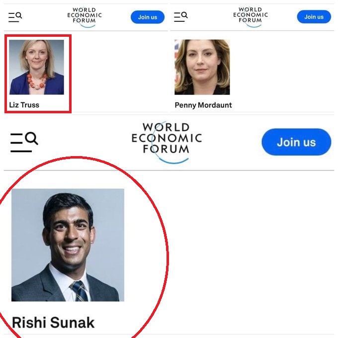 Both UK PM candidates are part of the WEF program