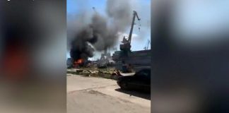 Russia bombs port of Odessa with kalibr missiles