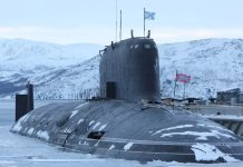 Russian Yasen-class submarine K-560 Severodvinsk first voyage in Baltic Sea