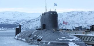 Russian Yasen-class submarine K-560 Severodvinsk first voyage in Baltic Sea