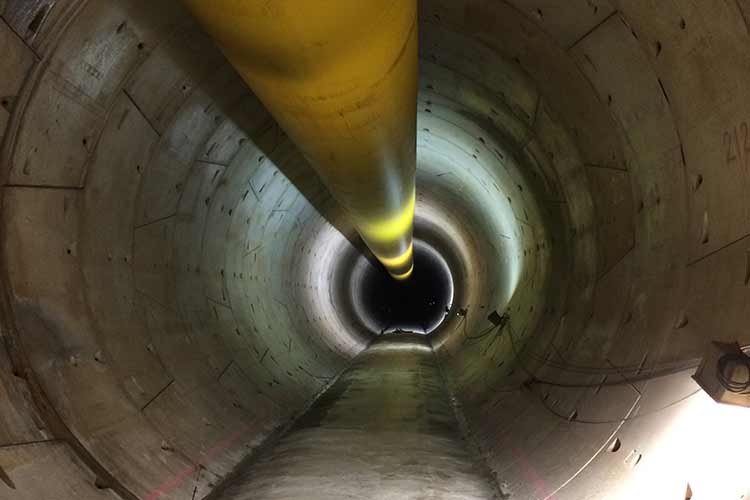 The "third straw" intake tunnel. The three mile, 24' diameter tunnel will provide water to the over two million residents of the Las Vegas Valley. Photo: Courtesy of SNWA