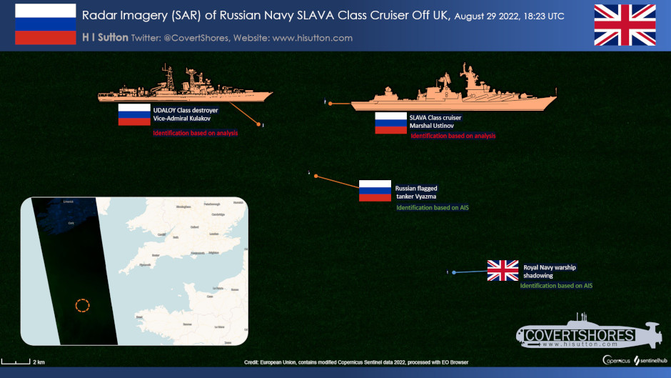 Heavily Armed Russian Navy Ships Sailing Between Britain And Ireland