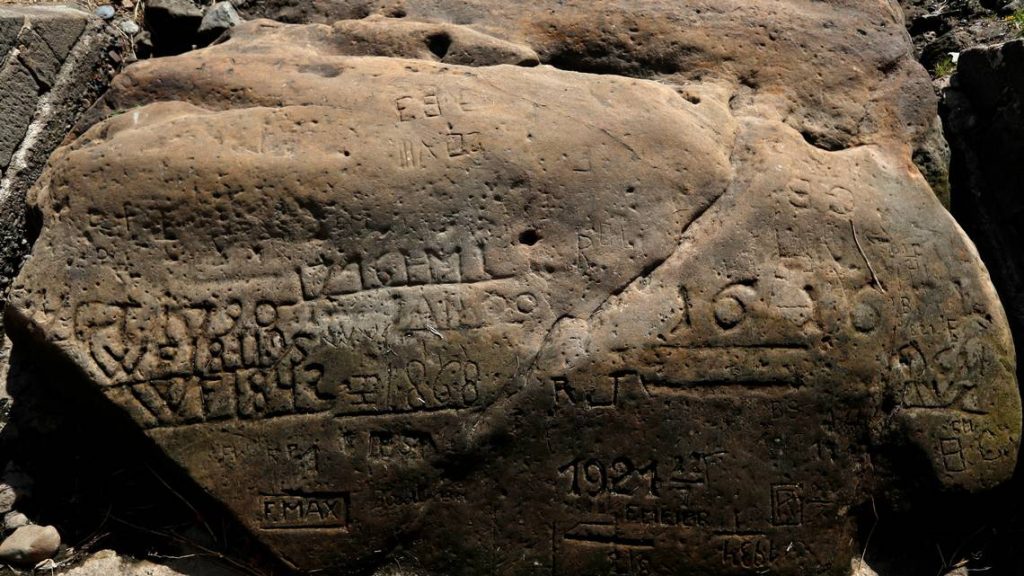 hunger stones appear across Rivers in drought-stricken Europe
