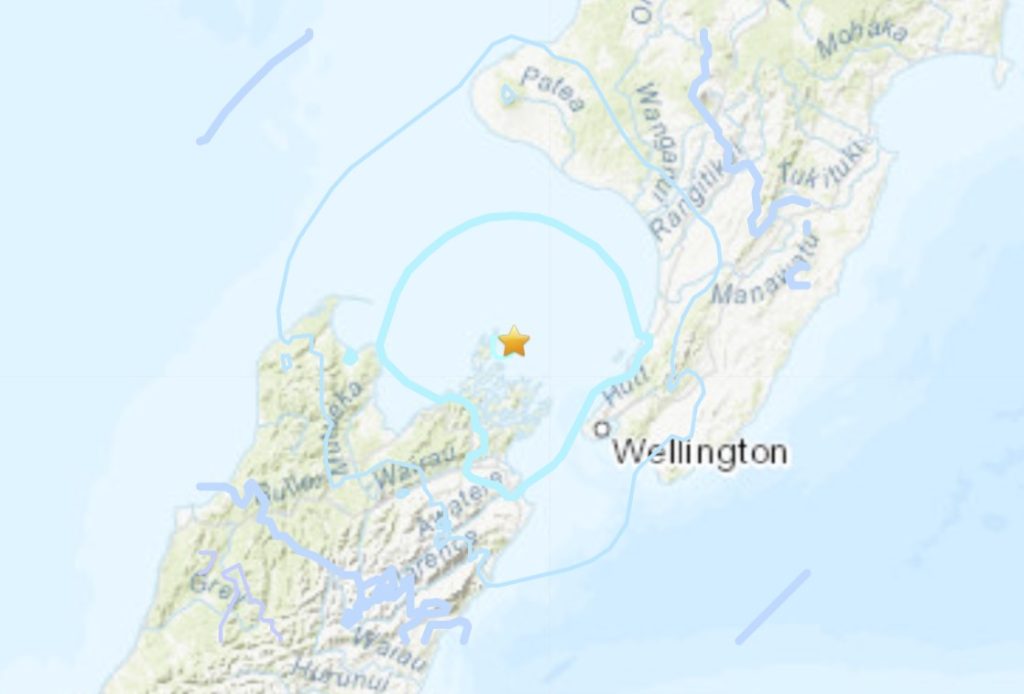 M5.8 earthquake New Zealand on September 22, 2022