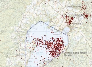 earthquake swarm Lake Taupo New Zealand 2022