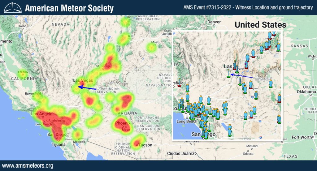 Major meteor disintegrates over Nevada, Arizona, Utah and California on October 24, 2022