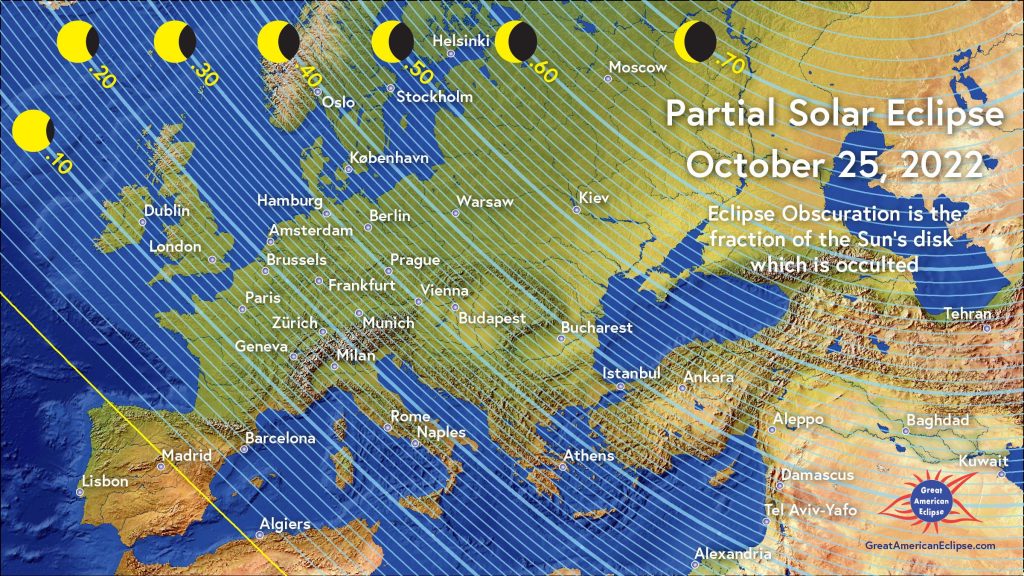 Partial solar eclipse October 25 2022