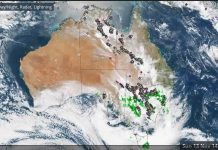 4 million lightnings over Australia during November's weekend