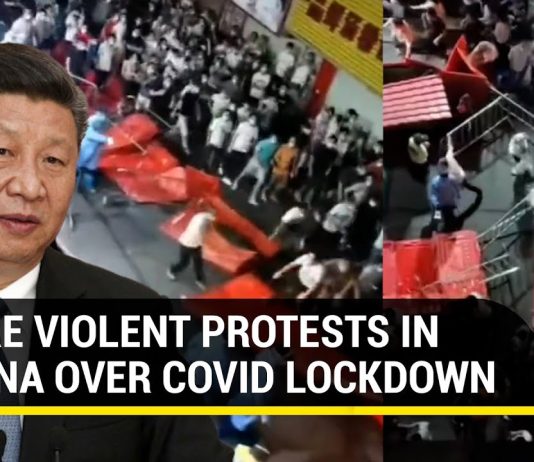 China protests Covid video