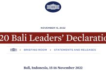 G20 Bali leaders declaration