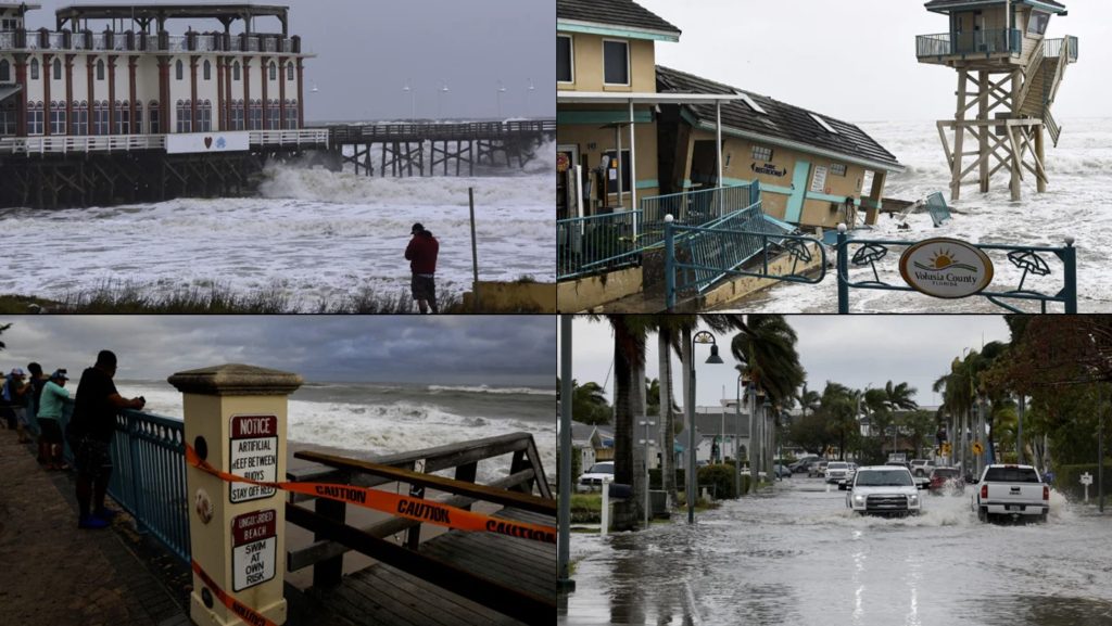 Ураган Николь разрушает Флориду 10 ноября 2022 года.