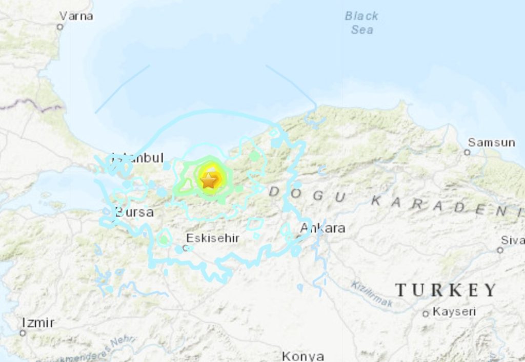 Землетрясение магнитудой 6.1 в Турции 22-23 ноября 2022 г.