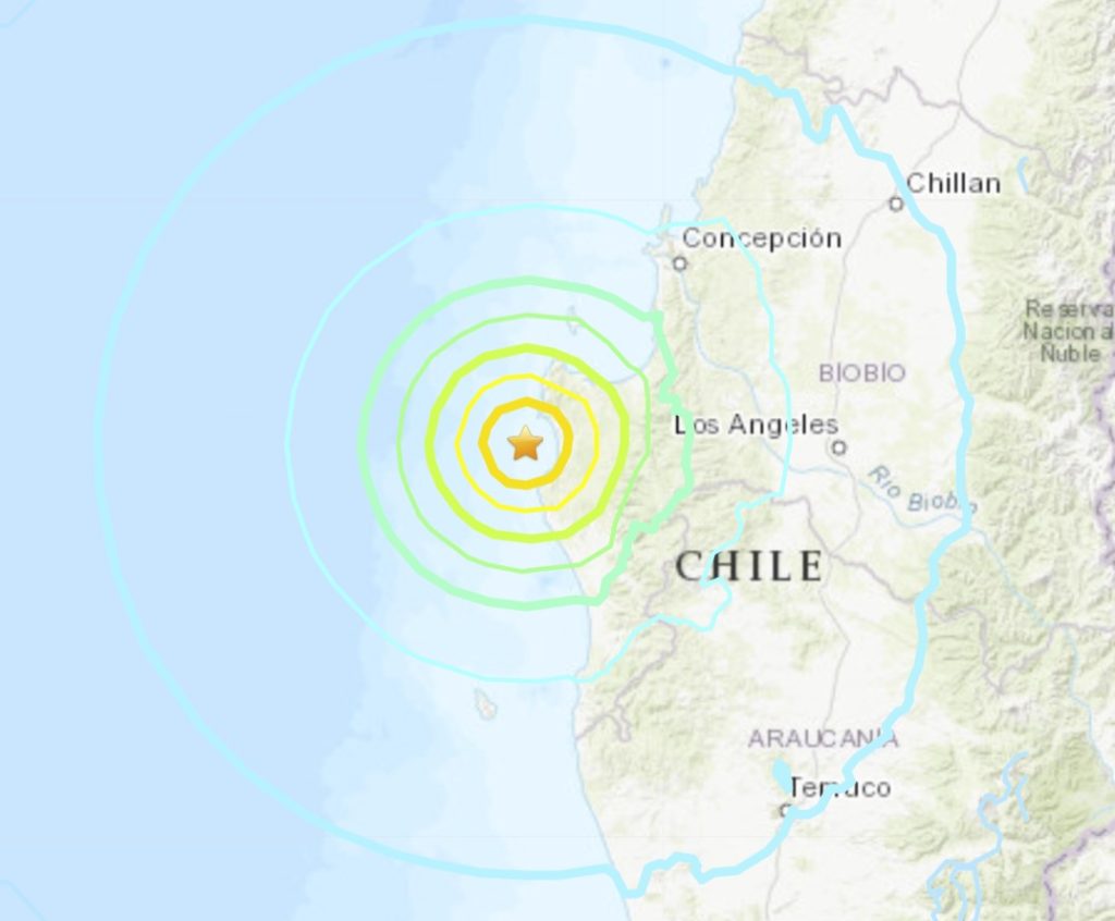 Землетрясение М6.2 Чили 13 ноября 2022 г.