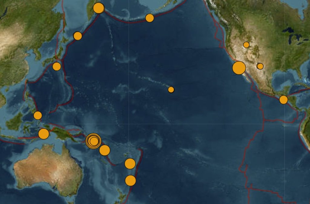 За последние 30 часов на Земле произошло сильное землетрясение