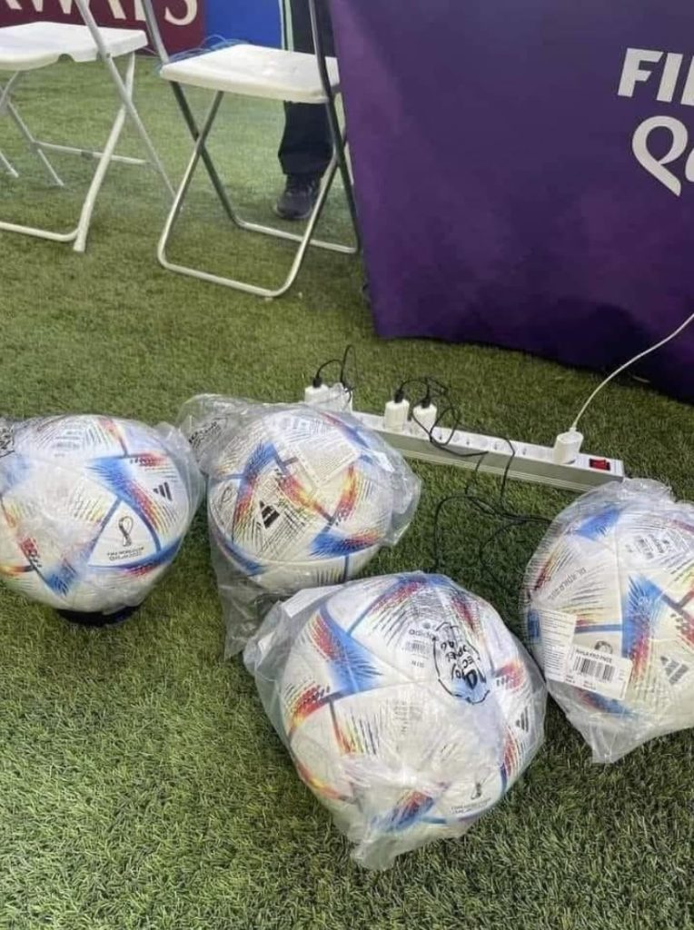 World Cup balls getting charged