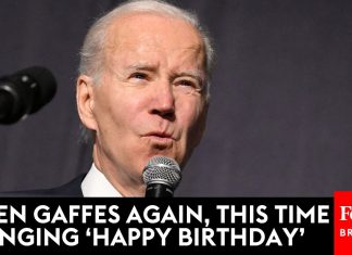Biden gaffes again singning happy birthday on MLB day