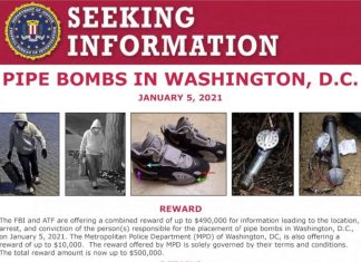 Reward climbs to $500K for information on suspect who placed pipe bombs day before Jan. 6