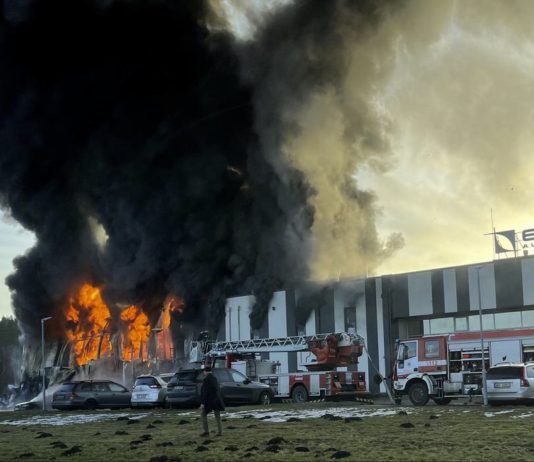 Fire breaks out at US-owned drone factory in Latvia