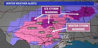 Ice storm Texas Jan 31-Feb 1 2023