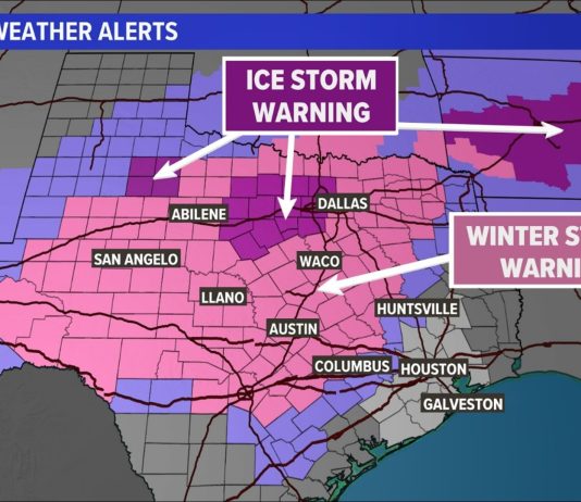 Ice storm Texas Jan 31-Feb 1 2023
