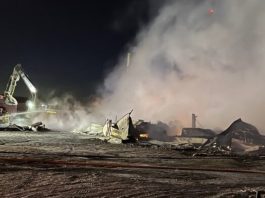 Destruction of seafood plant in New Brunswick, Canada