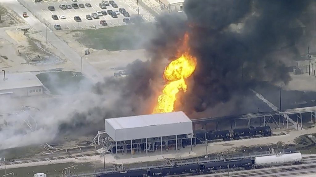 Explosion chemical plant Houston Texas