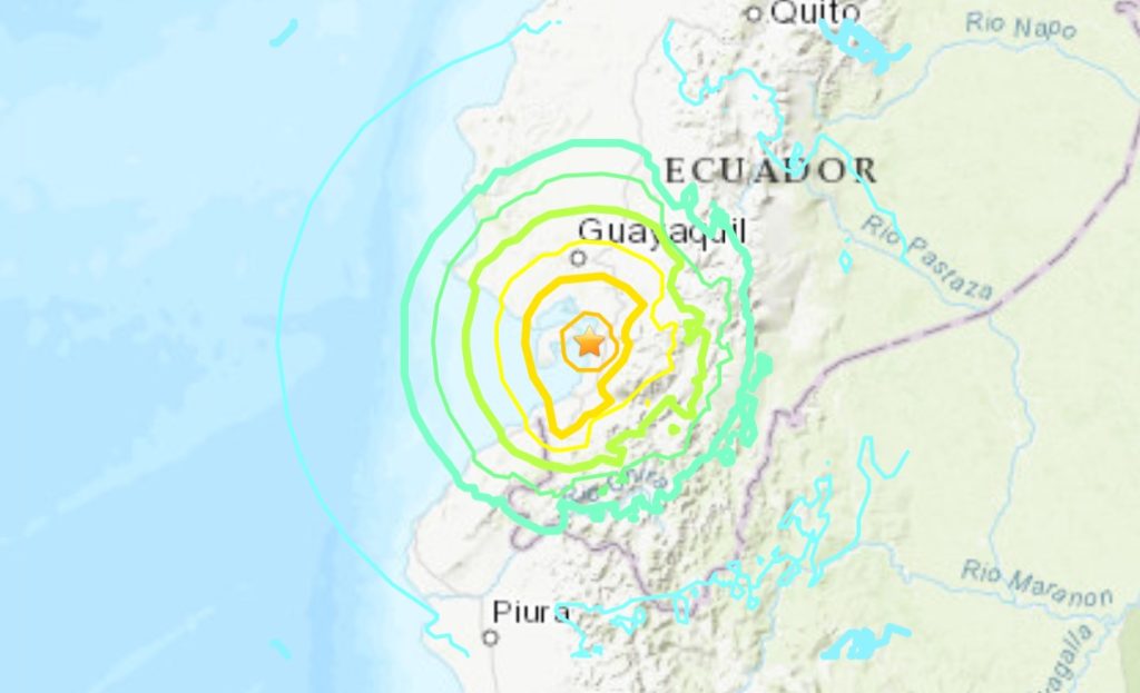 M6.8 earthquake Ecuador March 18, 2023