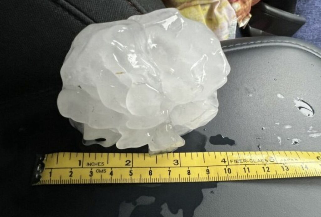Giant hail Texas Florida