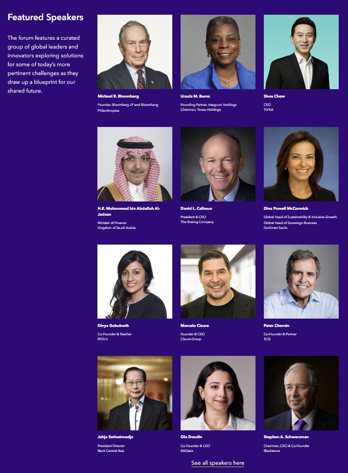 Featured Speakers Qatar Economic Forum 2023