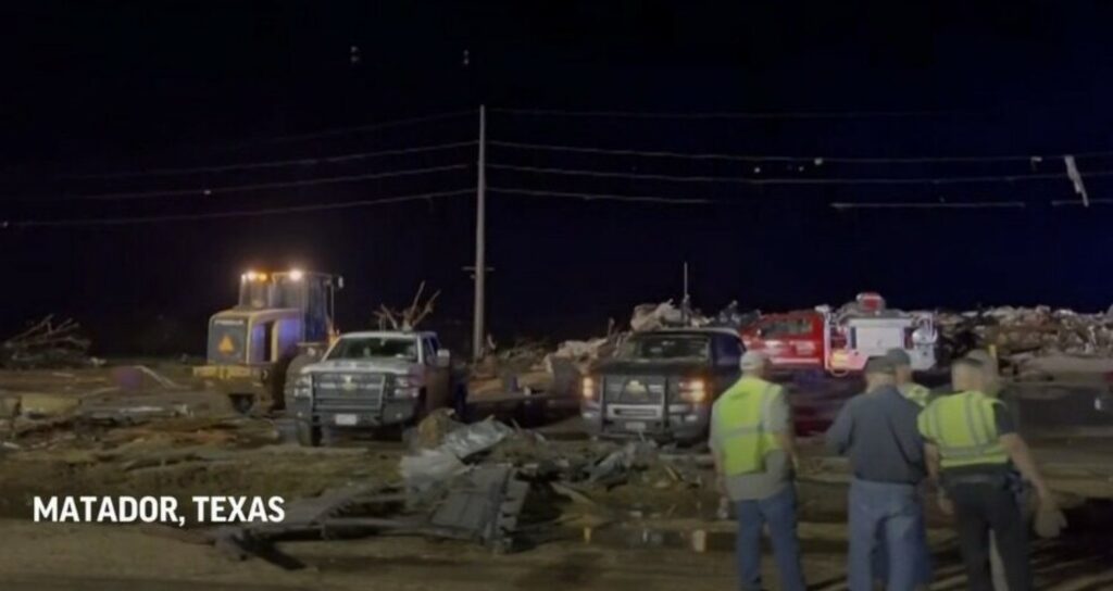 Deadly tornadoes hit Matador, Texas, USA