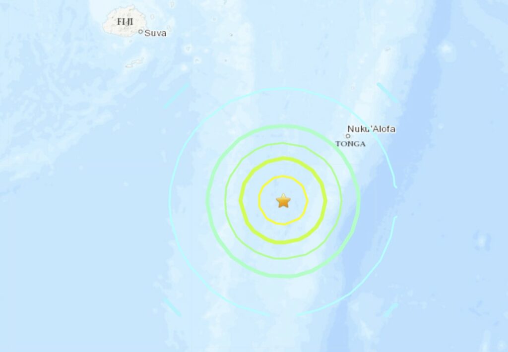 M7.2 earthquake Tonga June 16 2023