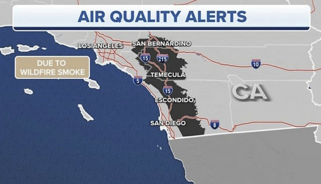Air quality warning California November 2023