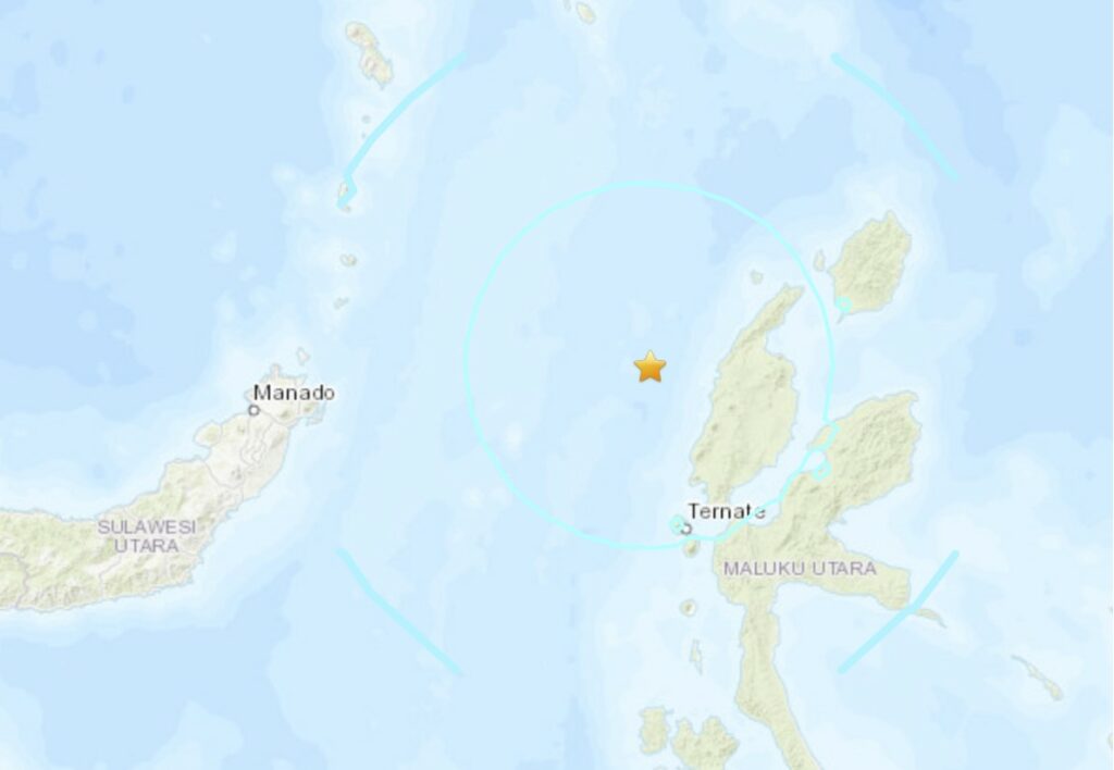 M6.0 earthquake Maluku Utara Indonesia 22Nov2023