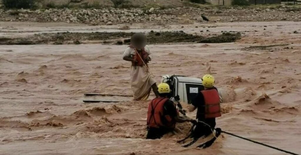 Oman rain flooding february 2024